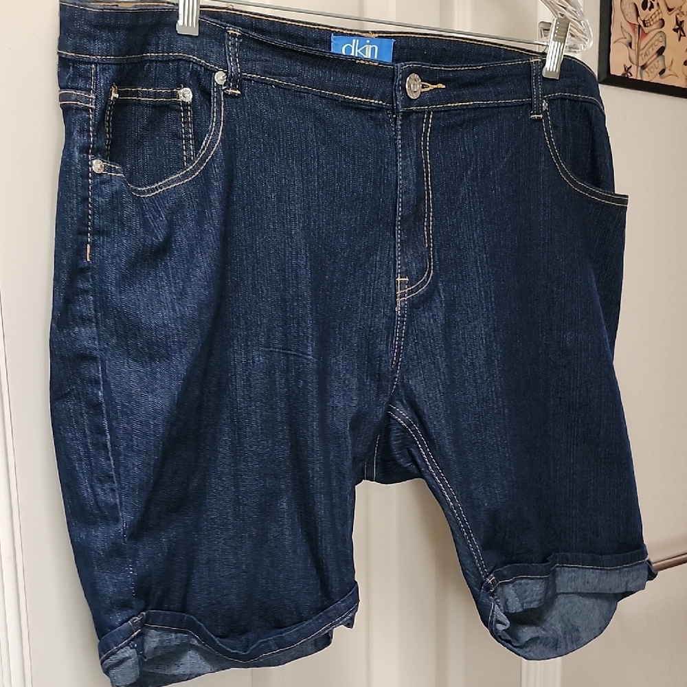 DKIN Women's Dark Blue Jean Shorts